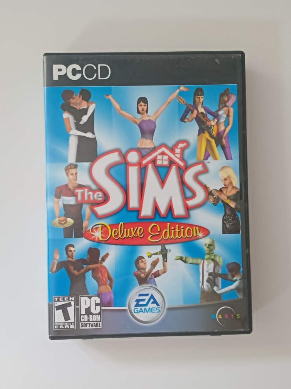 The Sims Deluxe Edition PC CD-ROM 2002 Complete 2 Disc + Manual